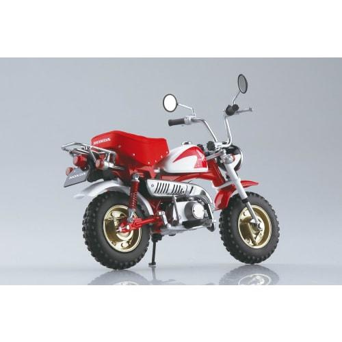 Aoshima Bunka Kyozai Skynet 1/12 Scale Complete Honda Monkey Special Shasta White x Candy Ala Moana Red Motorcycle