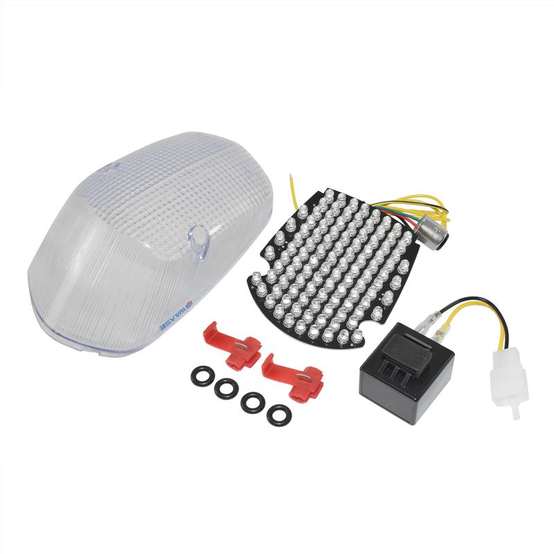 waase For Honda VALKYRIE TOURIER 1500 1800 1997-2005 E-Mark Rear Tail Light Brake Turn Signals Integrated LED Light