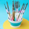 Portable Collapsible Paint Brush Washer Silicone Mini Wash Water Bucket Holder Cup Watercolor Acrylic Oil Painting Cleaner