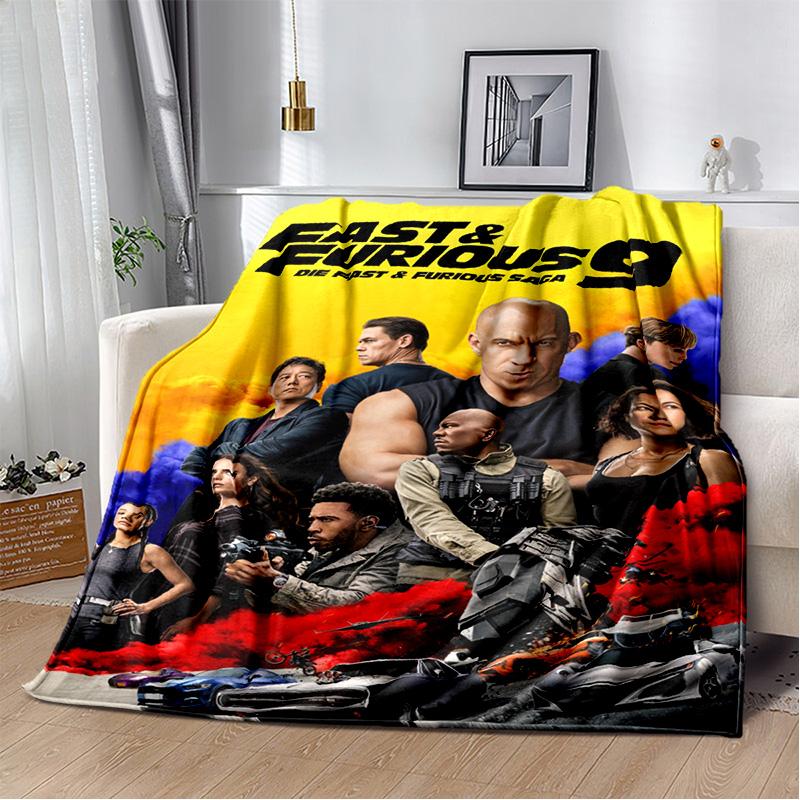 HD 10 Fast & Furious X 3D Printed Soft Plush Blanket,Flannel Blanket Throw Blanket for Living Room Bedroom Bed Sofa Picnic Kids
