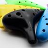 Aestivate Plastic Alto C Plastic AC Ocarina with Brass Pipe Ocarina, 12-Hole Key, (Black)