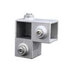 Conector de Tubo Quadrado de Liga de Alumínio Conexão de Reposição Fixador Junta Fixa Cotovelo de 3 Vias Acessório de Tubo Fácil de Instalar