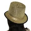 Magician Hat Wide Brim Fedora Hat Stage Top Hat Short Brim Flickering Glitter