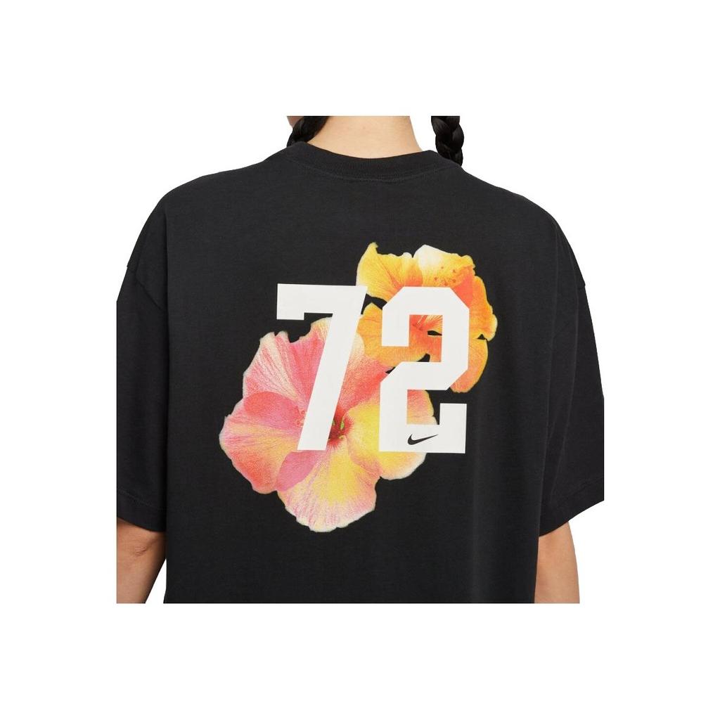 Nike Casual Sports Crew Neck Short Sleeve T-Shirt Women Tops Black IF0391-010