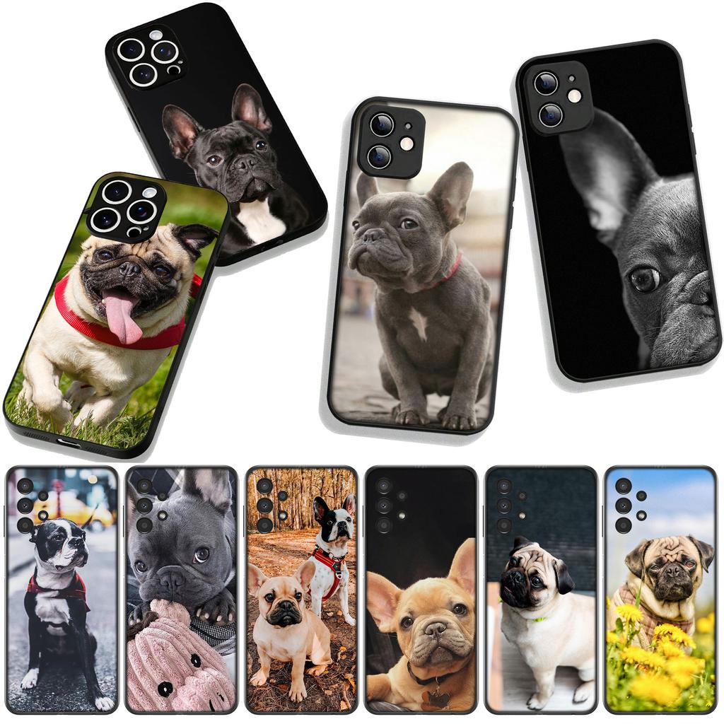 Für Motorola Moto G04 G13 G14 G22 G23 G20 G32 G34 G35 G64 G82 G84 G53 G60 G72 E14 E15 E13 Handyhülle Haustier Frankreich Hund Bulldogge