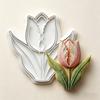 Flower Cookie Cutter Sunflower Rose Tulip Shape Biscuits Molds for Baking Fondant Pastry Biscuit Clay DIY Molds Gifts for Mother's Day Valentine's Day