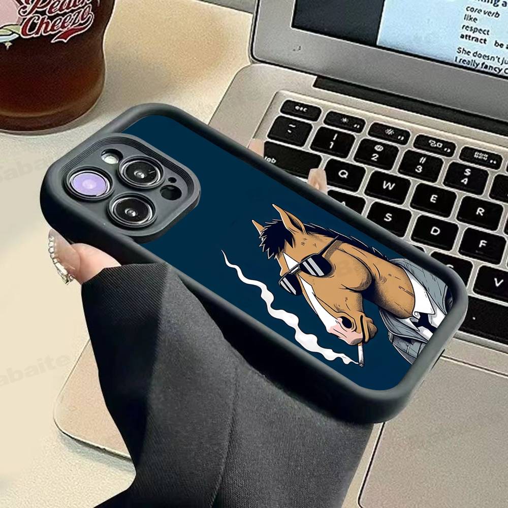 Cartoon B-BoJack Horseman Phone Case For IPhone 11 12 13 16 15 17 14 Pro Max Soft Funda Silicone Cover
