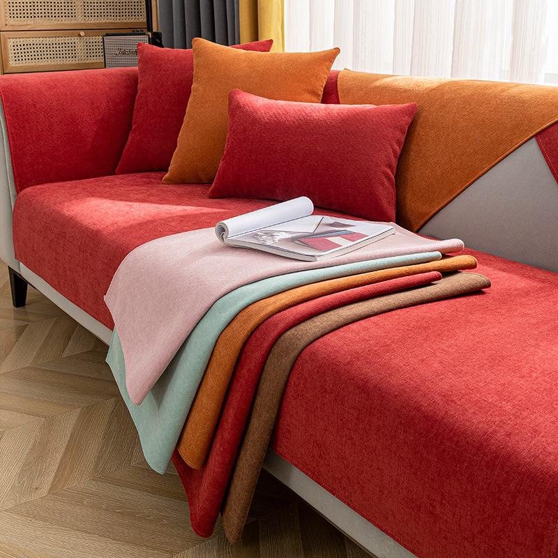 Chenille Sofa Cushion Four Seasons Universal Simple Modern Non-Slip Cushion Stain-Resistant Sofa Cover Thick Cover Towel