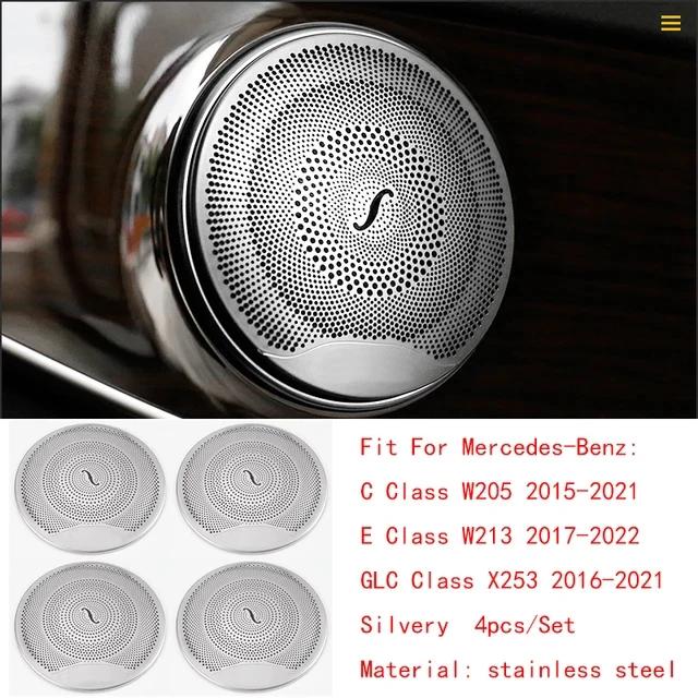 Pentru Mercedes-Benz CE GLC Clasa W205 W213 X253 Difuzoare din oțel pentru ușa mașinii, Capa decorativă stereo Capac de acoperire a difuzorului