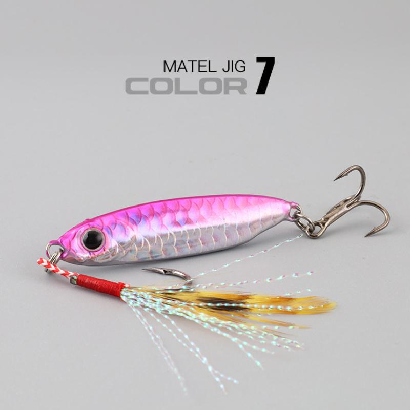 Micro Metal Jig 7G 10G 15G 20G 25G 30G Shore Casting Jigging Lure Shore Casting Saltwater  Fishing Lure Bit Artificial Bait