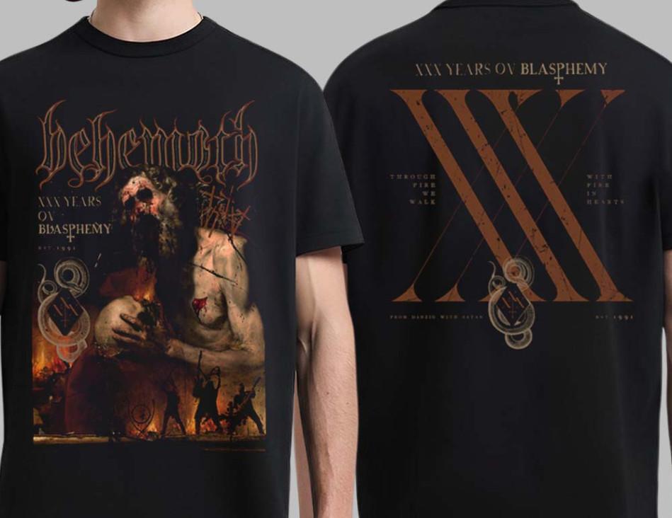 Behemoth 30 Лет Богохульства Обложка Двусторонняя Унисекс Футболка Унисекс Футболка S