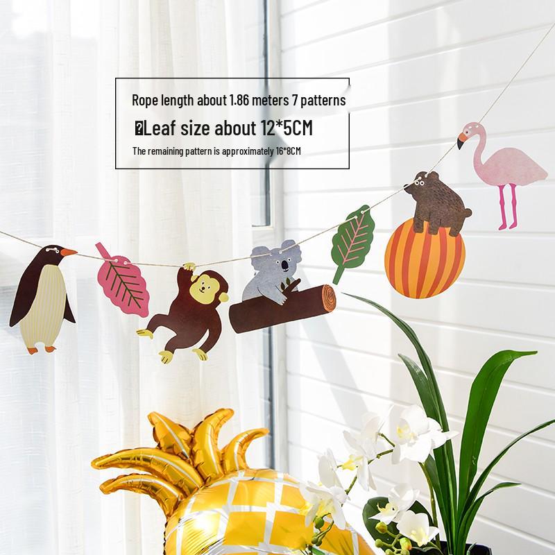 Cartoon Themed Birthday Banner & Decor for 1st Year Celebration