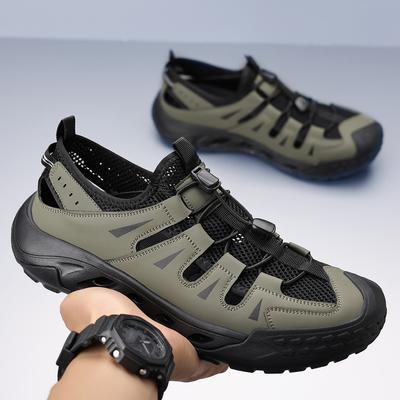 Mode Schnelltrocknende Wading Aqua Schuhe für Herren Outdoor Herren Mesh Sandalen Neu Bequeme Herren Strand Flats Ausgehöhlte Sandalen Sommer Sneakers