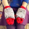 Women Autumn Winter Gloves Women Mittens Cartoon Knitted Hedgehog Glove Trendy Gift