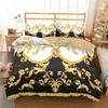 Dark Gold Theme Duvet Cover Set 3D Print Polyester Comforter Cover King Queen Twin Full Size for Men Women Kid Girls Bedding Set