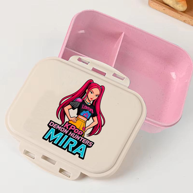 Portable Office Pink kpop Lunch Box Anime Food Storage Containers for k Pop School Picnic Lunchbox Office Dinner Case Gift