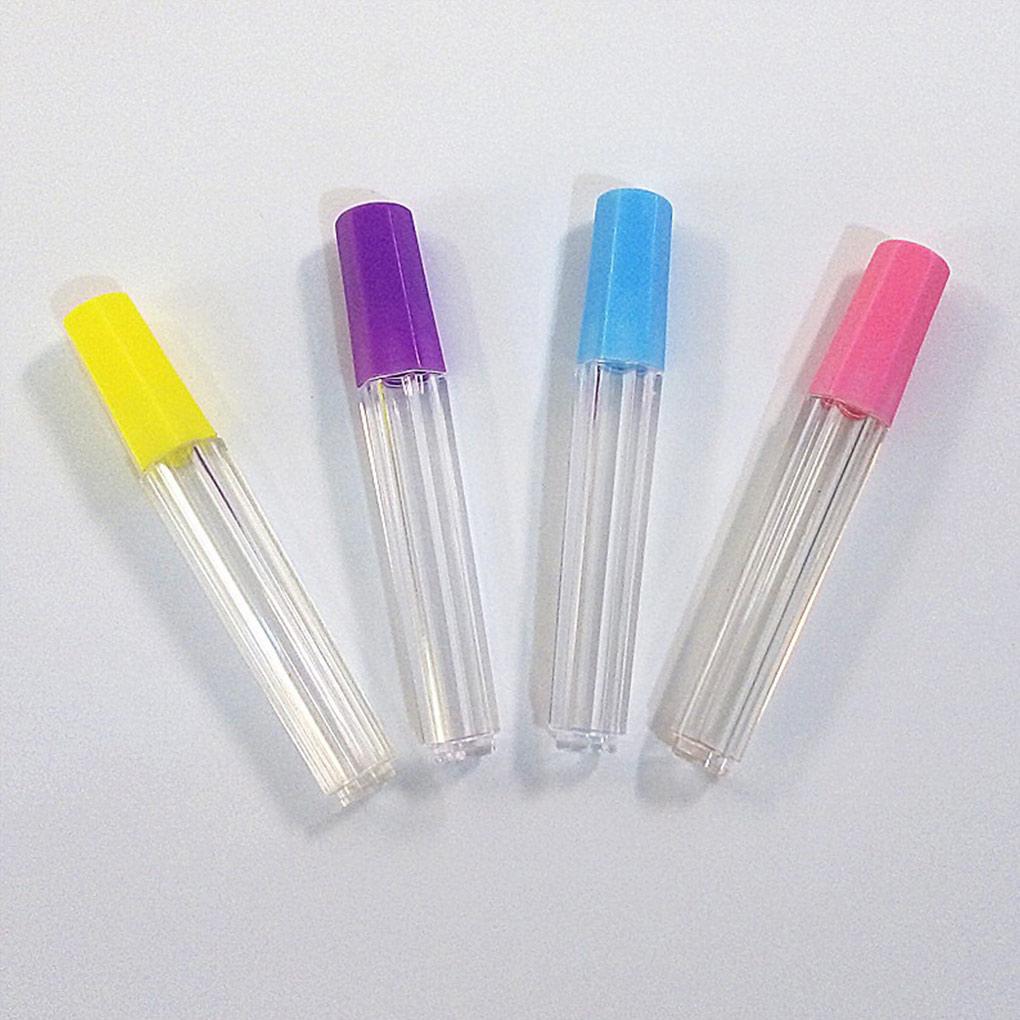 4 Pieces Needles Clear Container Pin Knitting Needle Storage Tubes Sealed Jewelry Bottle Embroidery Felting Accessories