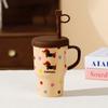 Dog Pattern High Aesthetics Cup Large Capacity Milk Cup Stylish Coffee Cup  Travel
