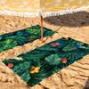Island Vibes Tropical Leaf-Print Towel Quick Drying Beach Towels Are Suitable For Swimming Pools Camping Yoga And The Gym