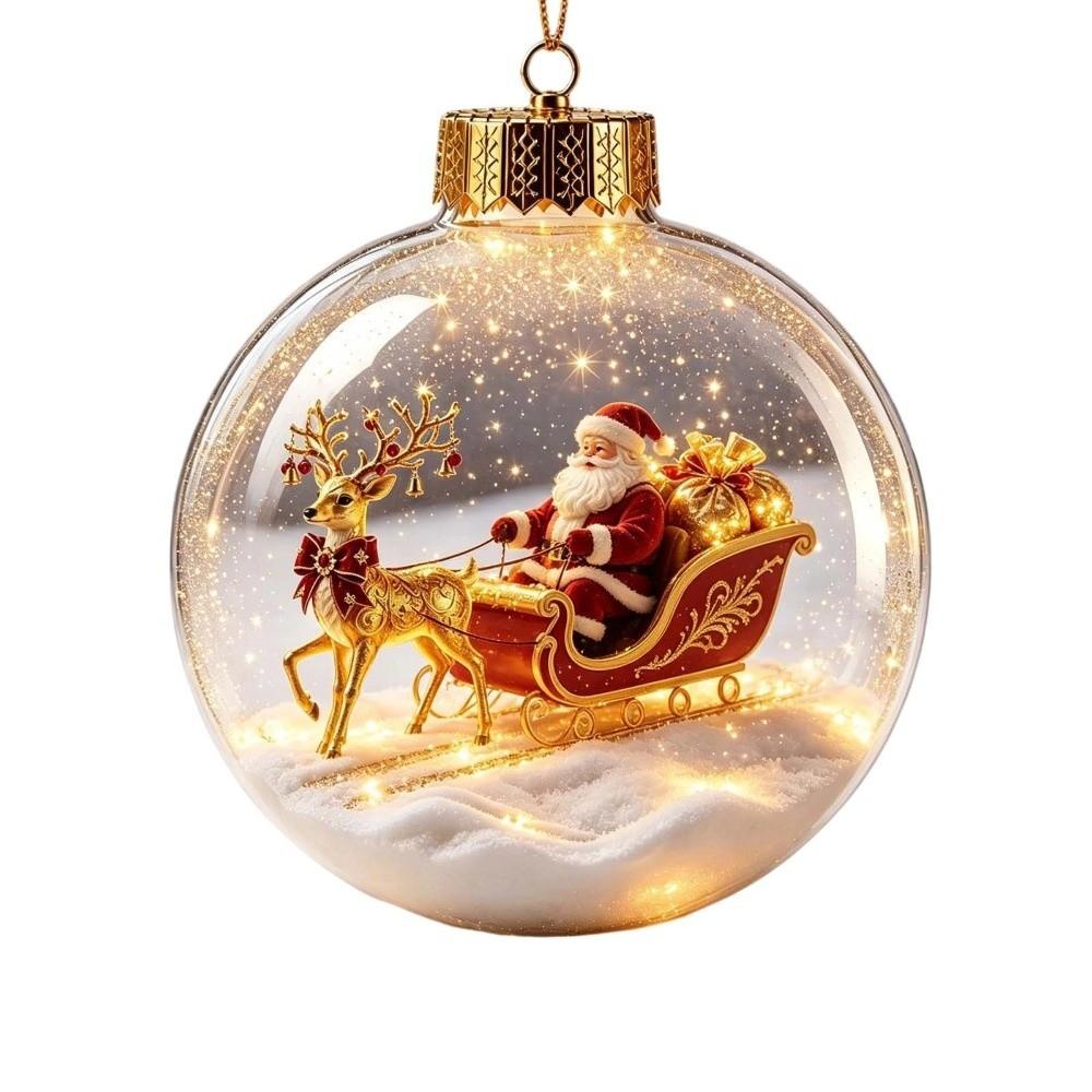 Acrylic Xmas Tree Pendants Pre-Lit Holiday Ornament Ball NEW Party Ornament Home Decor