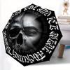 1pc Gothic Skull Print Automatic Opening/closing Umbrella with Auto Open/Close, Windproof, Foldable Sunshade Yy250811166