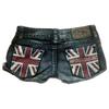 ZYLLO Hip Hop Fashion Street Clothing Estilo estampado gráfico Shorts negros para mujer Ins Y2k Goth Slim Denim Shorts
