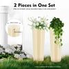 2-piece Wedding Cardboard Flower Column Vases, Foldable Cylindrical Base Vases with Acrylic Plate, Cylindrical Display