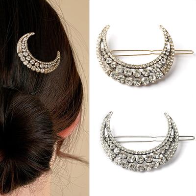 Mond Haarspange Mode Diamant Mond Haaraccessoires Kantenclip Mode Braut Kopfschmuck