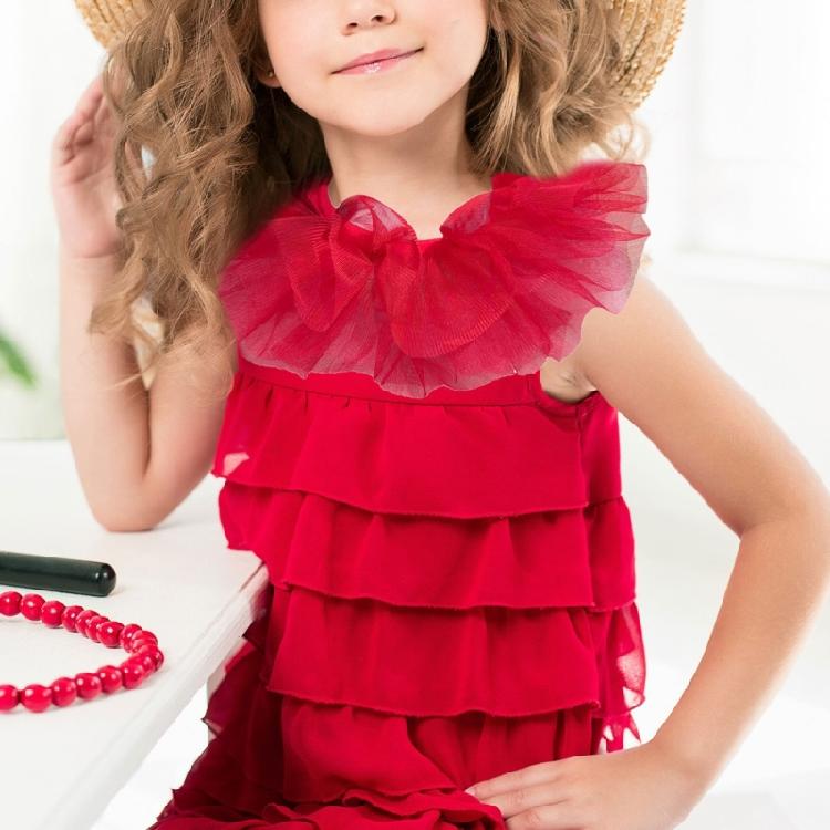 Victoriaanse Stijlen Afneembare Gaas Nepkraag voor Peuter Meisje 3 Lagen Tule Nekkraag Sjaal Capes Clown Cosplay Choker