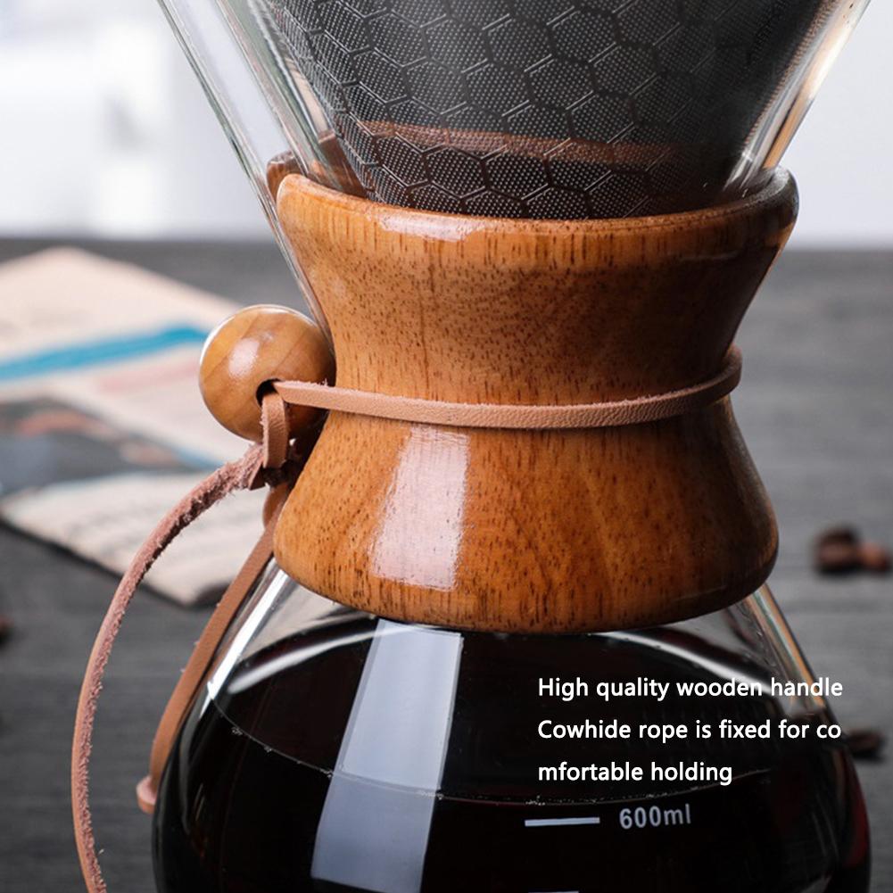 Hand-pour Coffee Filter Cup With Pouring Spout Double-layer Filter Coffee Maker Dripper Set