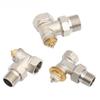 DN15/DN20/DN25 (1/2" 3/4" 1") Angle Type Brass Radiator Valve for HVAC Systems Temperature Control Valv