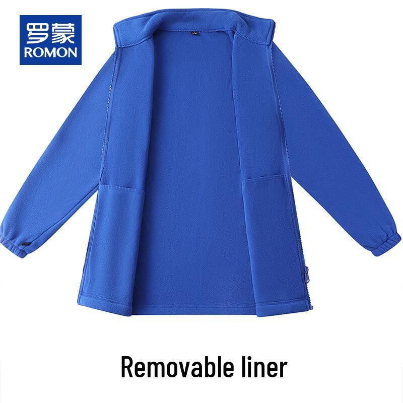 ROMON Men's 3-in-1 Winter Outdoor Hooded Jacket with Detachable Fleece Liner