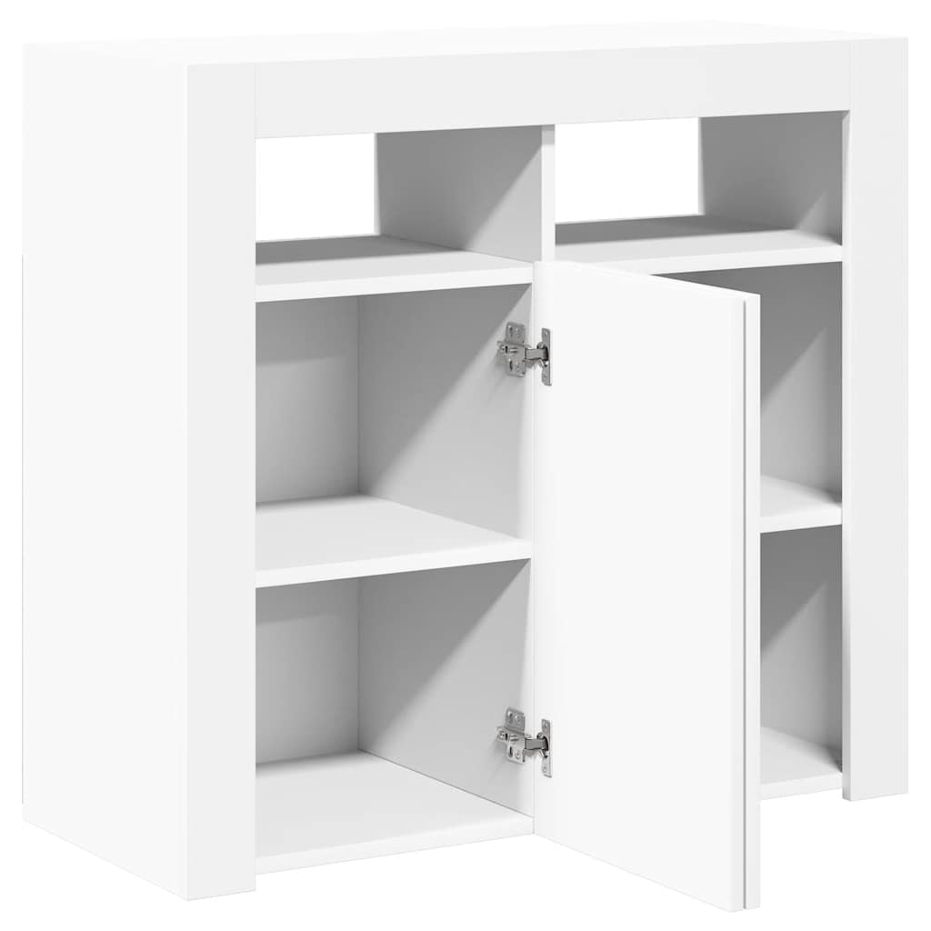Vidaxl Cabinet With LED Lighting, White, 80 X 35 X 75 Cm