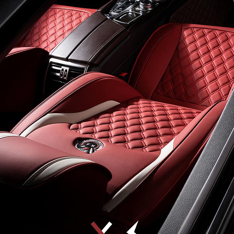 Cartoon Faux Leather Car Seat Covers for SUV Pick-up Truck Sedan Universal Breathable Anti-Slip Driver Seat Cushion (Full Seat)