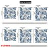 Plane Printing Curtains Digital Printed Blue Landscape Scene Durable Polyester Fabric Without Rod Versatile Set Of 2 Made