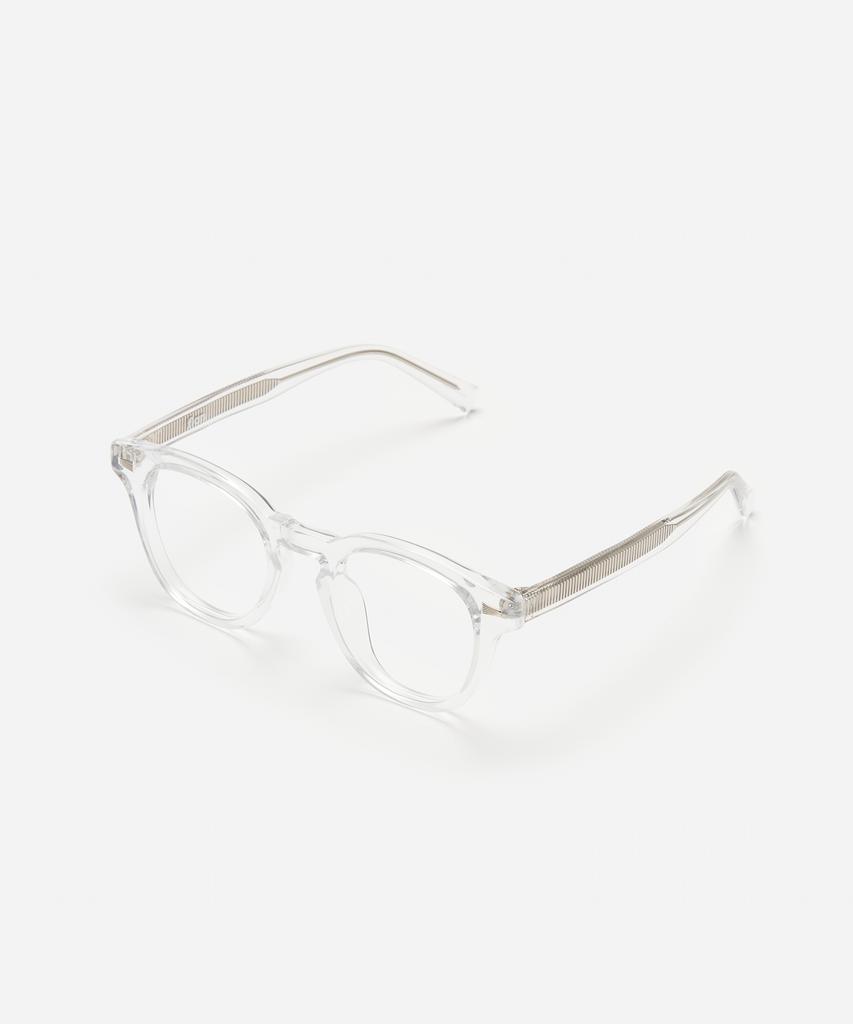 Peullang Pf315 Arnel-Style Clear Horn-Rimmed Glasses (C2)