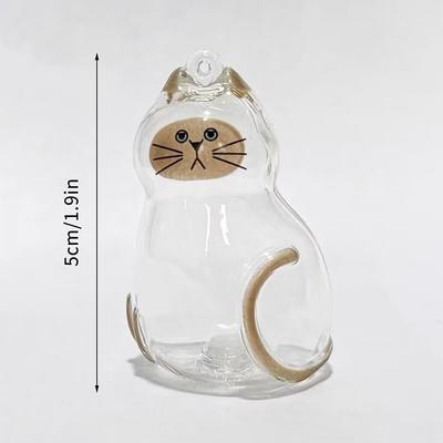 Memorial Cat Hair Storage Container Cat Shaped Keyring Portable Handmade Doll Diy Keychains Accessories