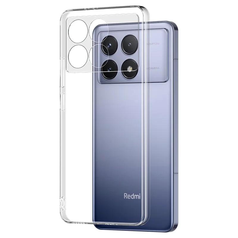 Ultra Thin Clear Case For Xiaomi Redmi Note 13 Pro Plus Cover Poco X6 Pro 5G Transparent Silicone Shockproof Cover