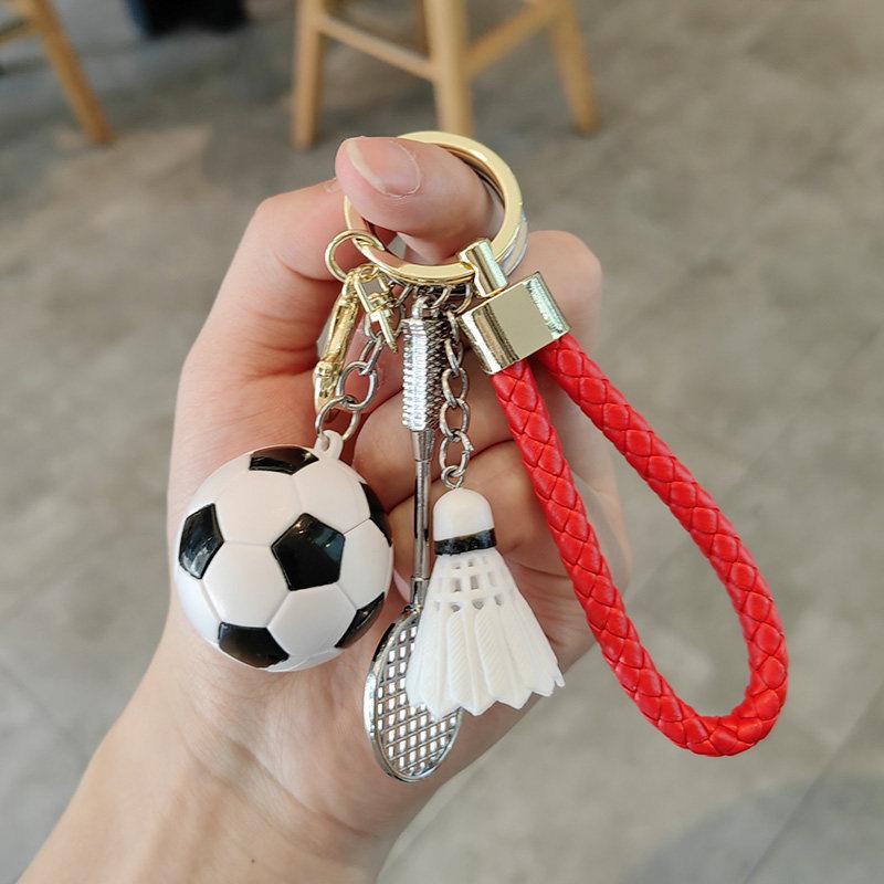 Exquisite Badminton Keychain: Creative Sports Gift for Boys, Girls, Couples - Pendant Ornament Keyring.