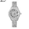 MISSFOX Hip Hop Horloges voor Dames Iced-Out Bling Diamant Luxe Kwarts Horloges met Datum