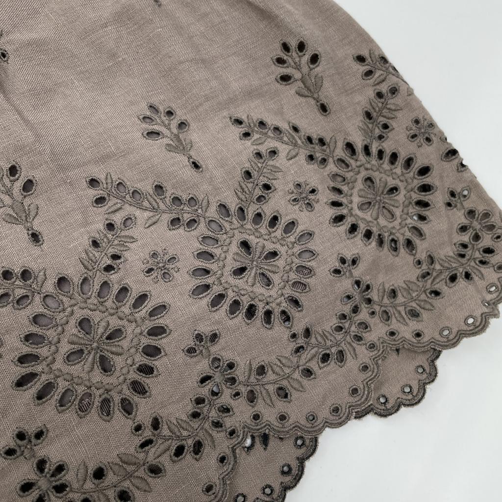 FOXEY Brown Linen 100 Gardenia Dress Dress 38 BrownUsed