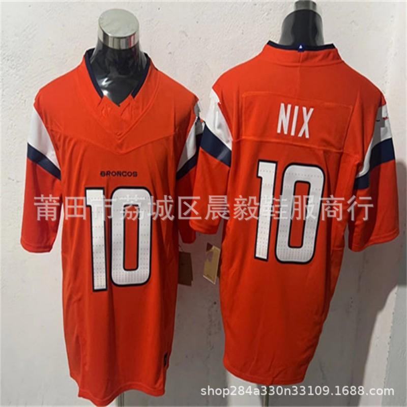 Camiseta Bordada Personalizada NFL Denver Broncos para Hombre - 10 7 15 14 15 Uniforme de Fútbol Estilo Oficial
