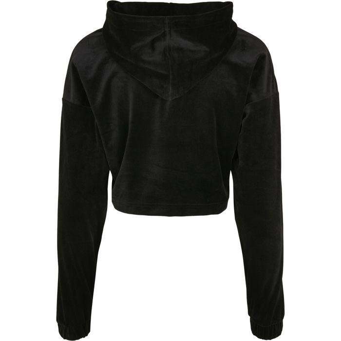 Sweatshirt À Capuche Femme Urban Classics Cropped Velvet Oversized
