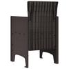 Garden Chair with Cushion 4 pcs Brown 53 x 49 x 85 cm Polypropylene