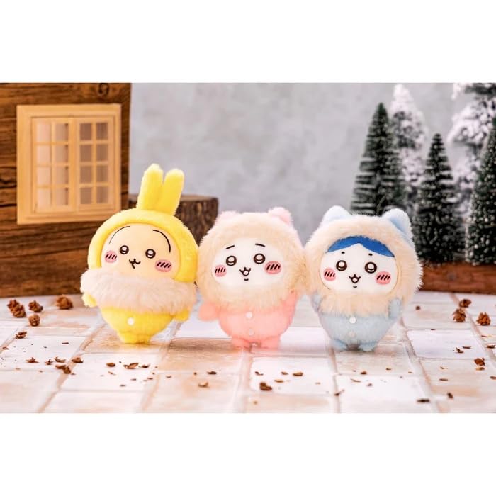 [Gray Parker Service] Chiikawa Fluffy Pajama Mascot Plush Rabbit