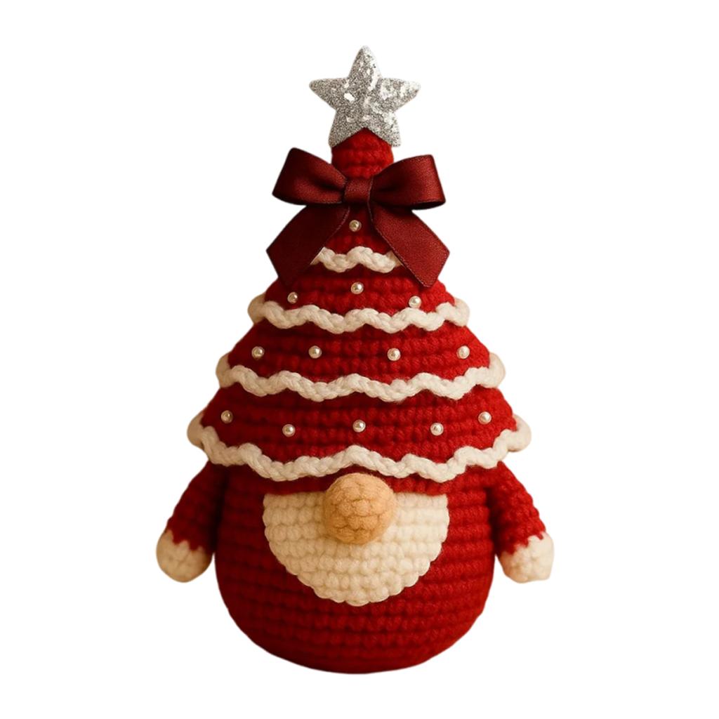 Christmas Crochet Kit DIY Crochet Knitting Material Kit DIY Craft Knitting Christmas Tree Gnome Kit Gnomes Holiday Craft Kits