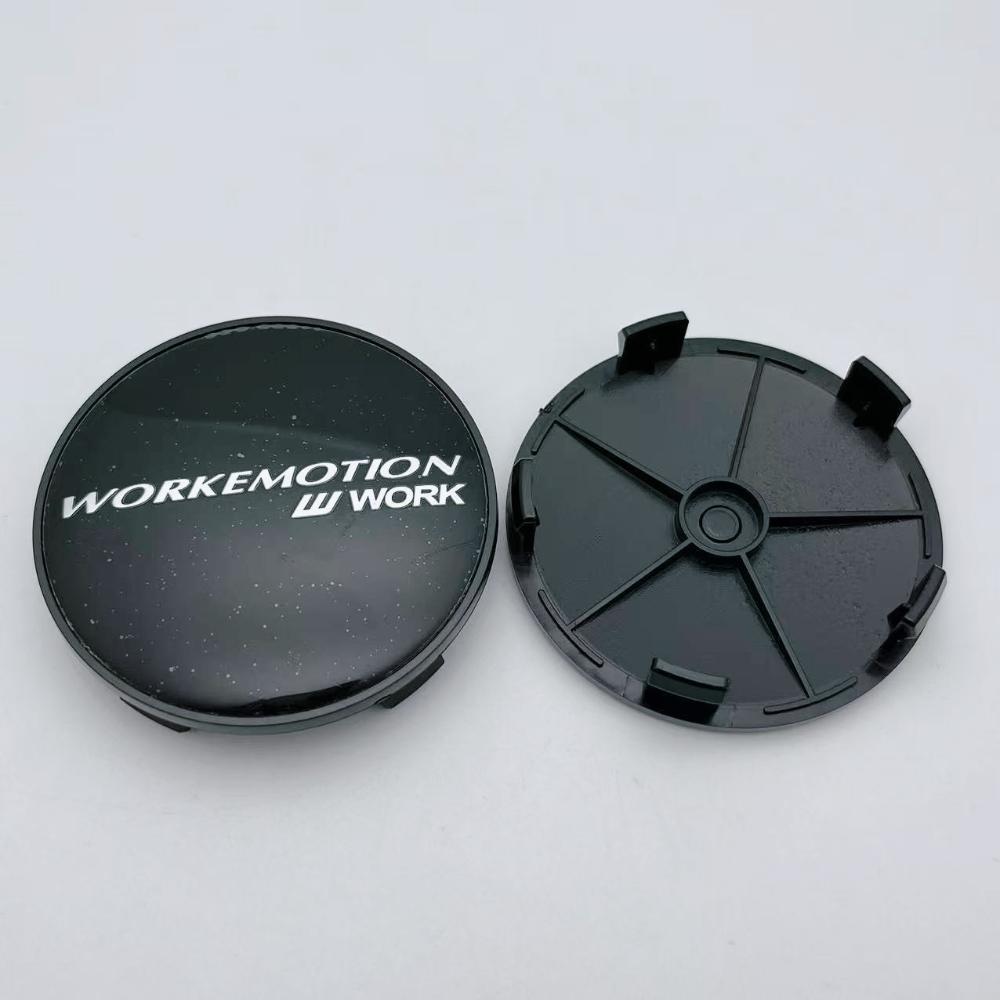 4pcs 68MM ( 63MM I.D ) W Work Emotion Emblem Logo Car Wheel Center Caps Wheels Hubcaps Auto Rims Dust Cover Car Accessories