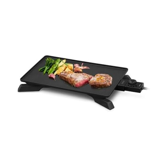 [Amazon.co.jp Exclusive] Iris Ohyama Hot Plate, Thin Design Type, Fully Washable, Temperature Adjustment Function, Yakiniku, Low Smoke, Smoke