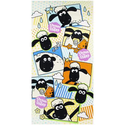 Hayashi Bath 60 X 120 Shaun the Sheep Flake BM482800 Towel, Approx. Cm, Stickers, Multicolor,