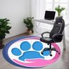 1pc Paw Print Chair Carpet for Office Non Slip, Machine Washable Rug for Office, Room Holiday Decor for Christmas, Birthday Polyester